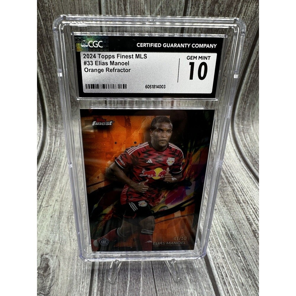 ELIAS MANOEL 2024 TOPPS FINEST MLS ROOKIE ORANGE REFRACTOR RC /50 Cgc Gem 10